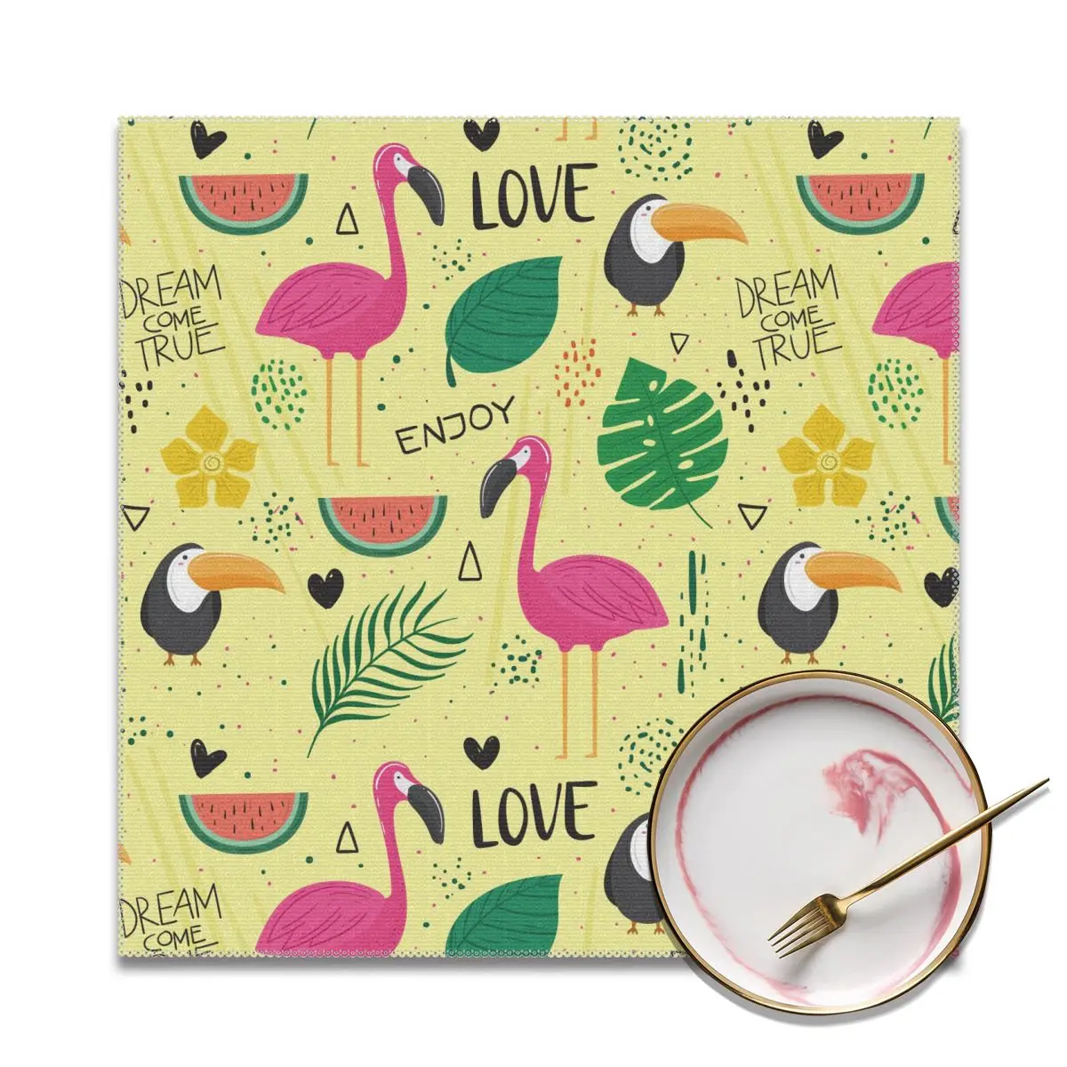 4 шт. салфетки для коврик для обеденного стола красочные тропические Животные набор столовых ковриков подкладок салфеток в Кухня аксессуар...
4 шт. салфетки для коврик для обеденного стола красочные тропические Животные набор столовых ковриков подкладок салфеток в Кухня аксессуар...