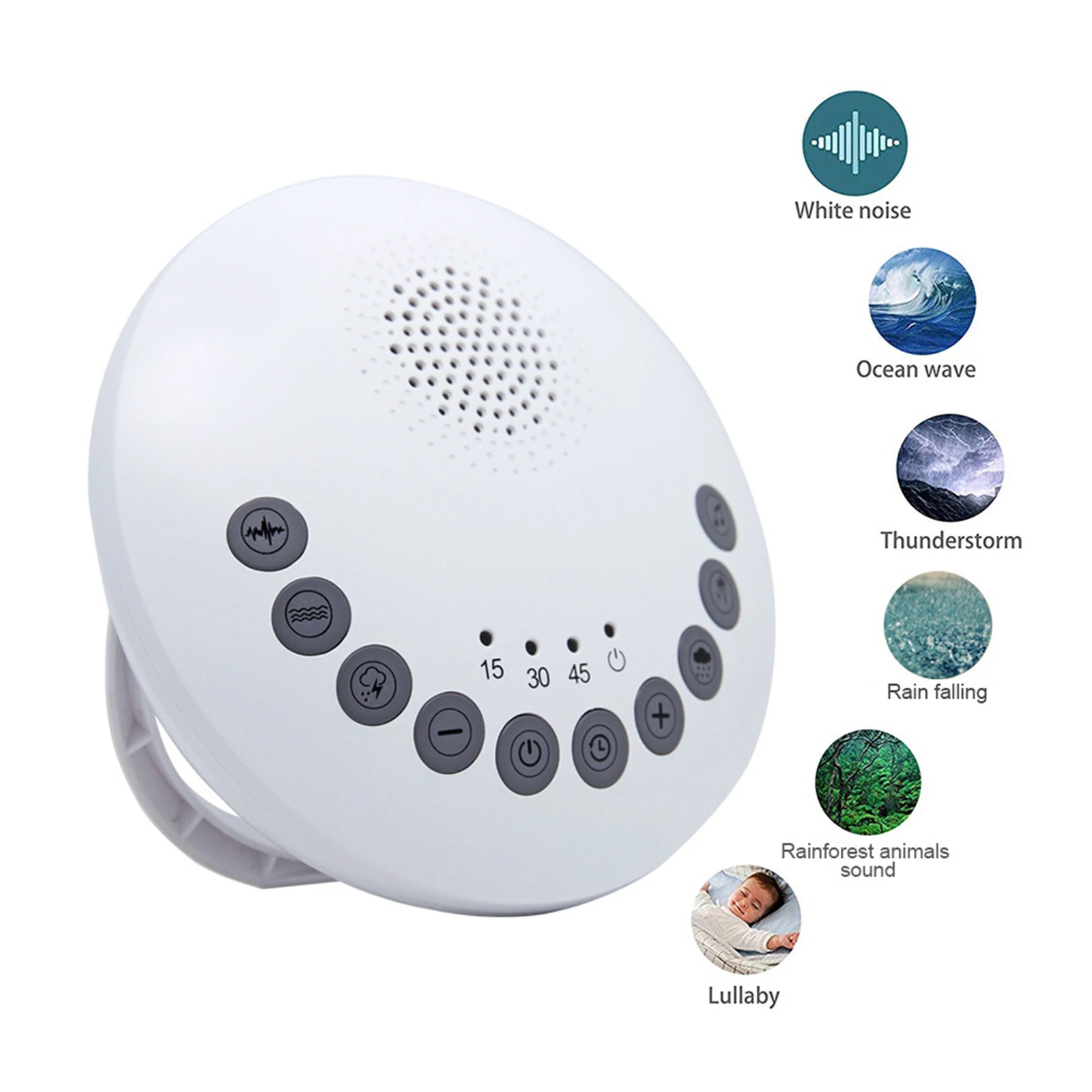 Sleep Baby Travel White Noise Sound Machine 6 Nature Sounds Sleeping Sound Machine Sleeping Portable Sleep Instrument Treatment
Sleep Baby Travel White Noise Sound Machine 6 Nature Sounds Sleeping Sound Machine Sleeping Portable Sleep Instrument Treatment