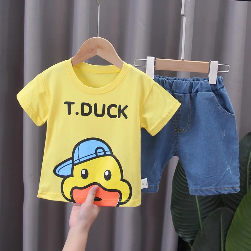 New Infant Clothing For Baby Girls Clothes Set Summer Newborn Baby Boys Clothes T-shirt+Denim shorts Pant 2pcs Suit Baby Costume
New Infant Clothing For Baby Girls Clothes Set Summer Newborn Baby Boys Clothes T-shirt+Denim shorts Pant 2pcs Suit Baby Costume