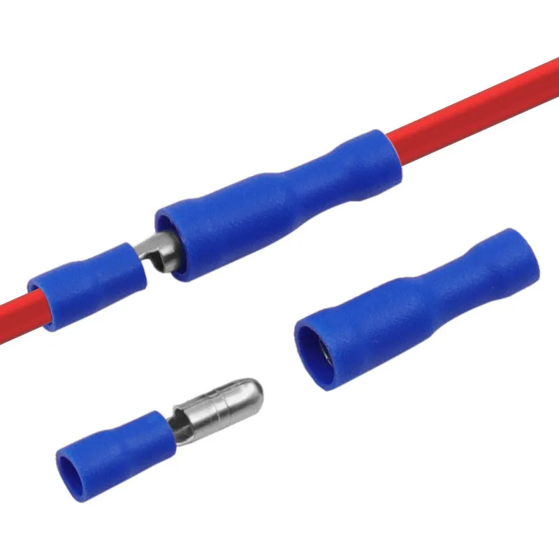 50 Pcs Male And Female Plug Spring Cold Press Terminal Blocks Blue PVC Bullet-Type Wire Male And Female Butt Terminals
50 Pcs Male And Female Plug Spring Cold Press Terminal Blocks Blue PVC Bullet-Type Wire Male And Female Butt Terminals