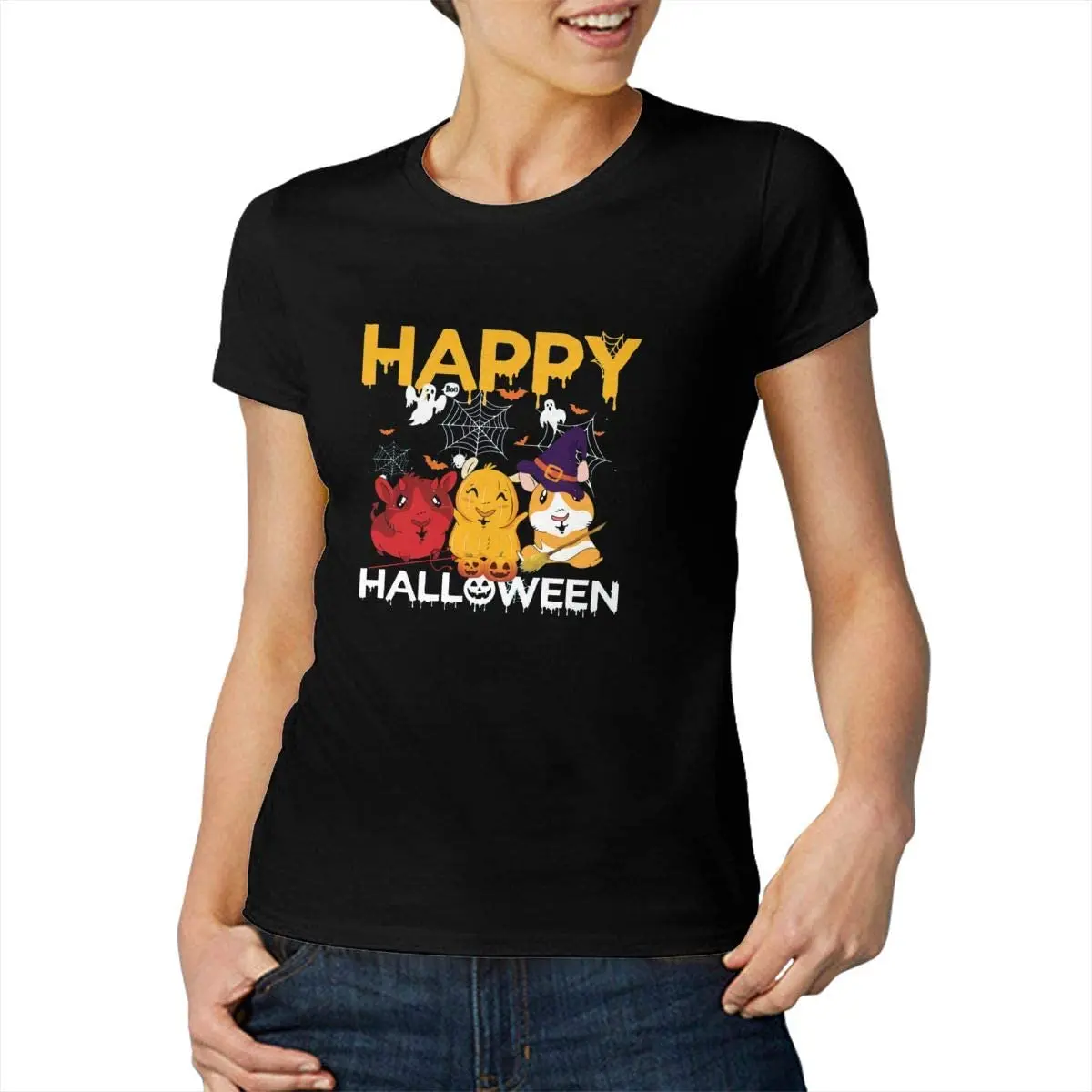 Slim Fit Happy Halloween for Women's Round Neck T-Shirt New Arrivals Summer Tee 2020 Breathable All Cotton Short Sleeve T Shirt
Slim Fit Happy Halloween for Women's Round Neck T-Shirt New Arrivals Summer Tee 2020 Breathable All Cotton Short Sleeve T Shirt