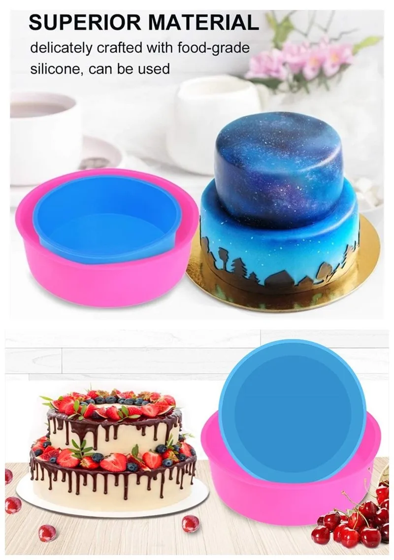 Random color Round Shape Cake Silicone Mold Kitchen Bakeware Cake Tools DIY Desserts Mousse Silicone Molds For Baking
Random color Round Shape Cake Silicone Mold Kitchen Bakeware Cake Tools DIY Desserts Mousse Silicone Molds For Baking