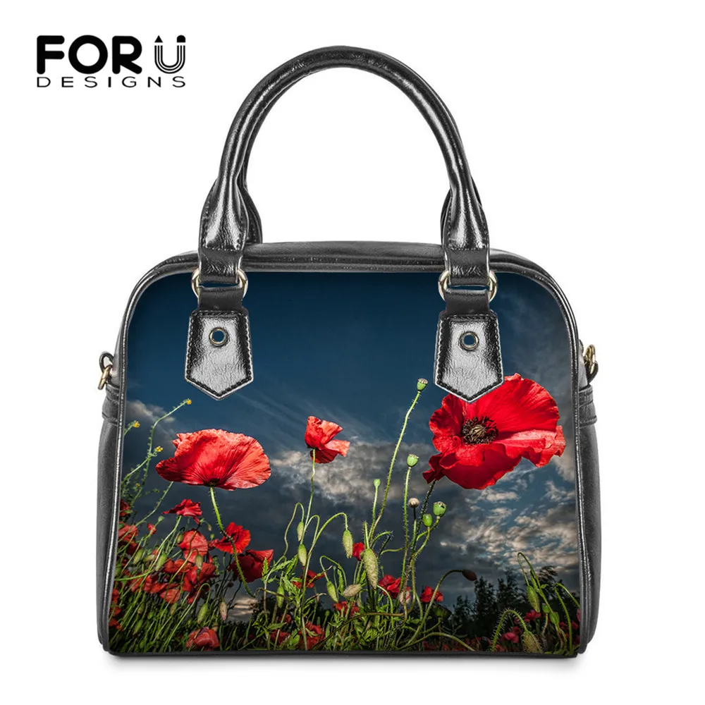 FOURDESIGNS Poppy Flower PU Leather Handbag Ladies Vintage Crossbody Bag Women Large Capacity Tote Bag Female Shoulder Bags
FOURDESIGNS Poppy Flower PU Leather Handbag Ladies Vintage Crossbody Bag Women Large Capacity Tote Bag Female Shoulder Bags