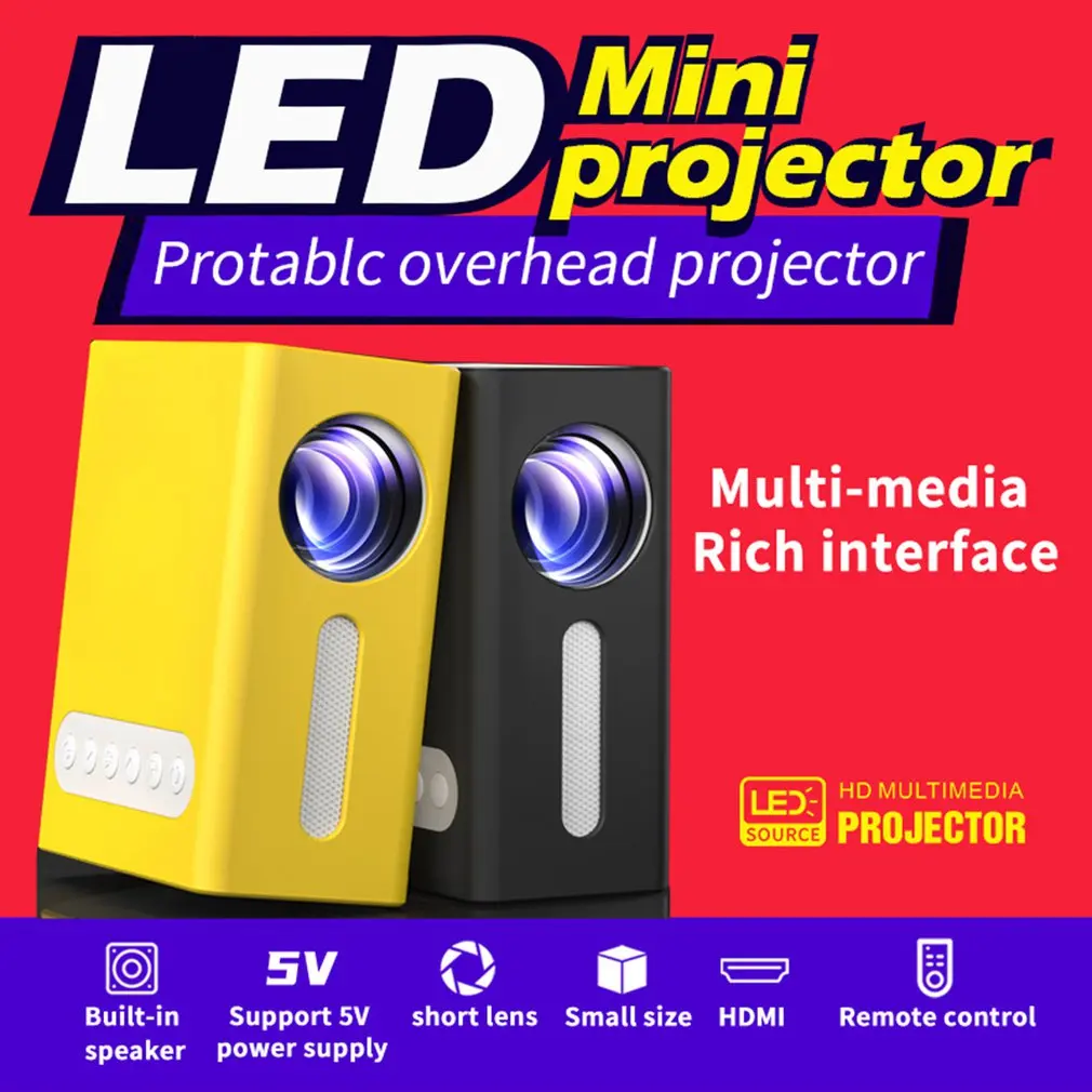 Black T300 Portable Projector HD High-efficiency LED Projector Multi-interface Home Theater Video Projector
Black T300 Portable Projector HD High-efficiency LED Projector Multi-interface Home Theater Video Projector