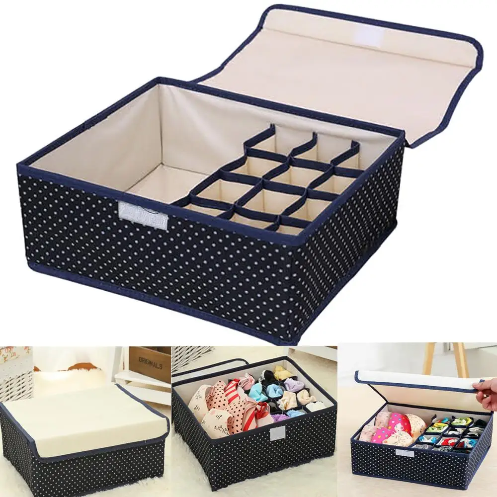 Foldable Underwear Bra Socks Ties Divider Closet Container Storage Organizer Lingerie Bags 
Foldable Underwear Bra Socks Ties Divider Closet Container Storage Organizer Lingerie Bags