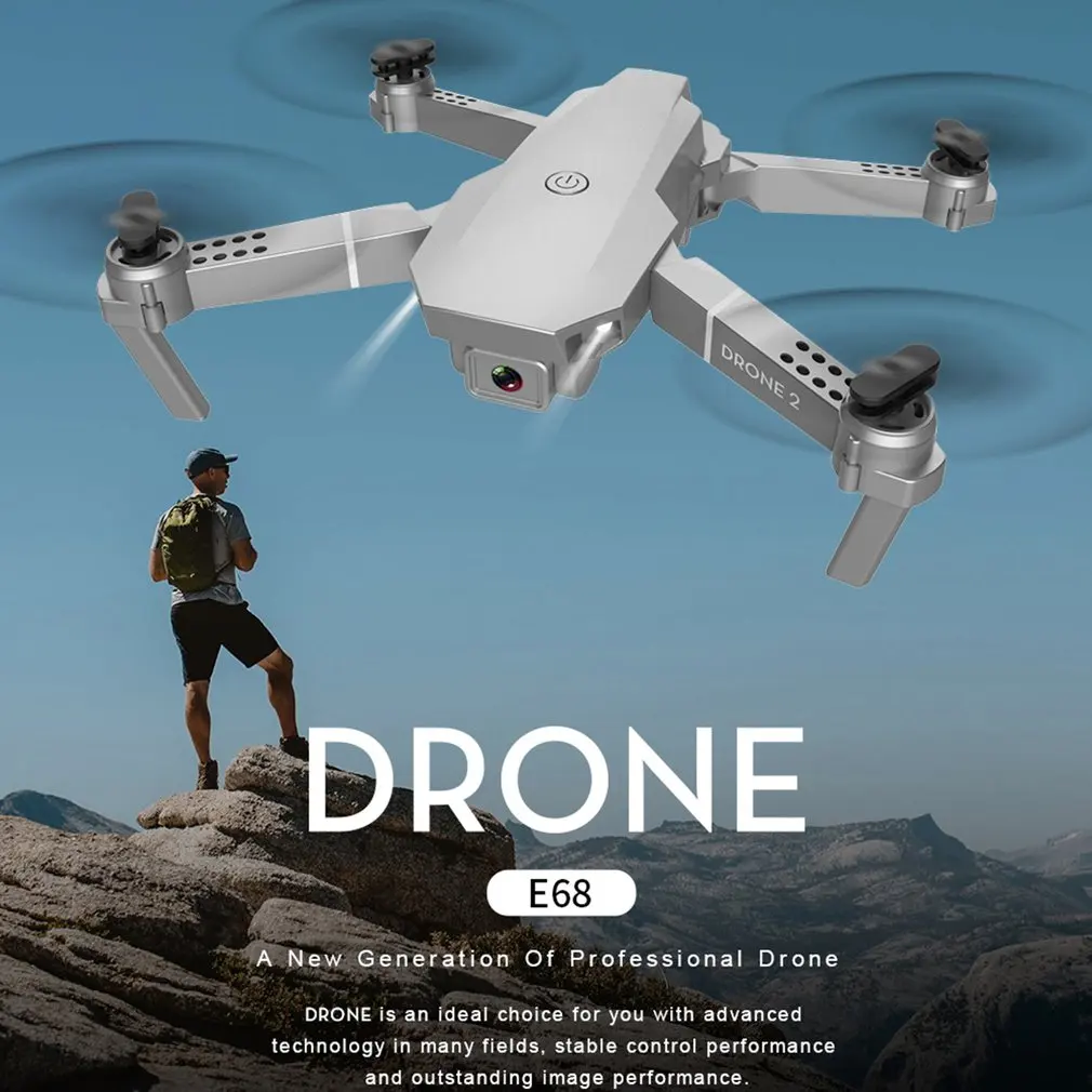E68 Foldable Aerial Photography Drone With 4K Camera FPV Remote Control Quadcopter Gesture Photo Toy Gift For Boy
E68 Foldable Aerial Photography Drone With 4K Camera FPV Remote Control Quadcopter Gesture Photo Toy Gift For Boy