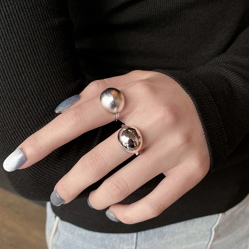925 Sterling Silver Korean Ring Ball Shape Vintage Female INS Simple Handmade Opening Index Finger Fashion Jewelry
925 Sterling Silver Korean Ring Ball Shape Vintage Female INS Simple Handmade Opening Index Finger Fashion Jewelry