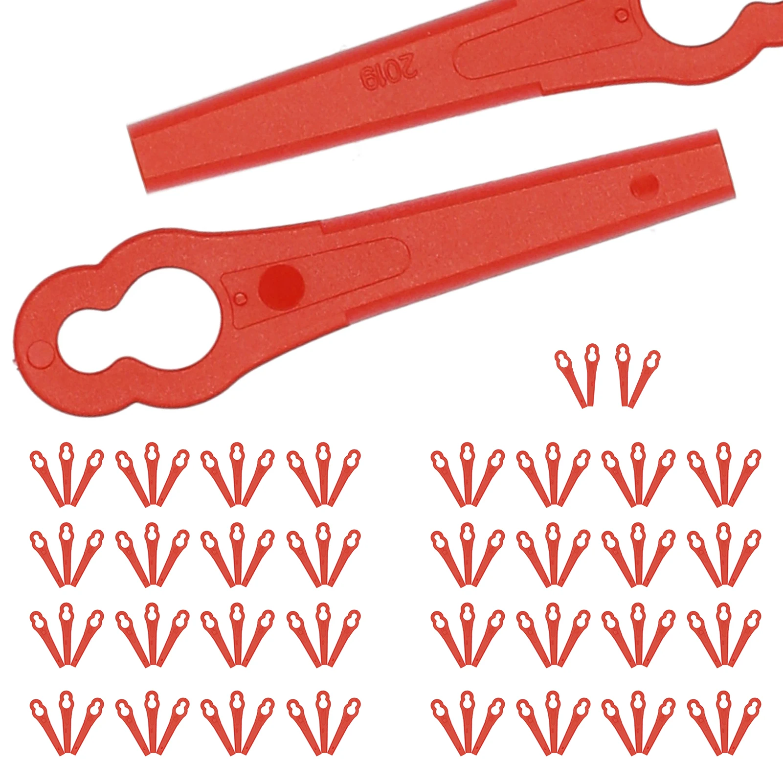 100Pcs/Pack 83mm Plastic Cutter Cutting Accessories for Strimmers Lawn Mower Grass Trimmer Gardening Tool Replacement
100Pcs/Pack 83mm Plastic Cutter Cutting Accessories for Strimmers Lawn Mower Grass Trimmer Gardening Tool Replacement