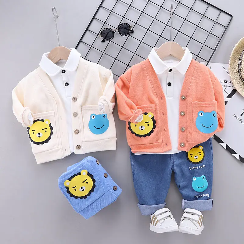 Autumn Children Kid Clothes suit baby boys Cartoon coat Jackets T Shirt Pants jeans 3Pcs/set Toddler Clothing Infant Tracksuits
Autumn Children Kid Clothes suit baby boys Cartoon coat Jackets T Shirt Pants jeans 3Pcs/set Toddler Clothing Infant Tracksuits