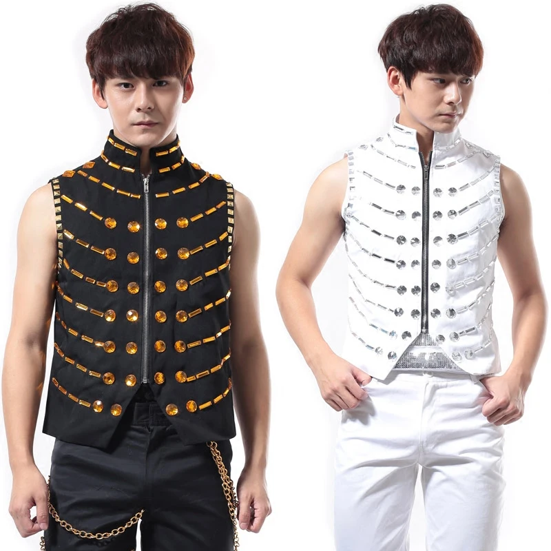 2019 New Nightclub Mirror Costume Men Waistcoat Bar Vest Coat Adult Men Singers Stage Wear GoGo Dance Wear Dj Costume BL2090
2019 New Nightclub Mirror Costume Men Waistcoat Bar Vest Coat Adult Men Singers Stage Wear GoGo Dance Wear Dj Costume BL2090