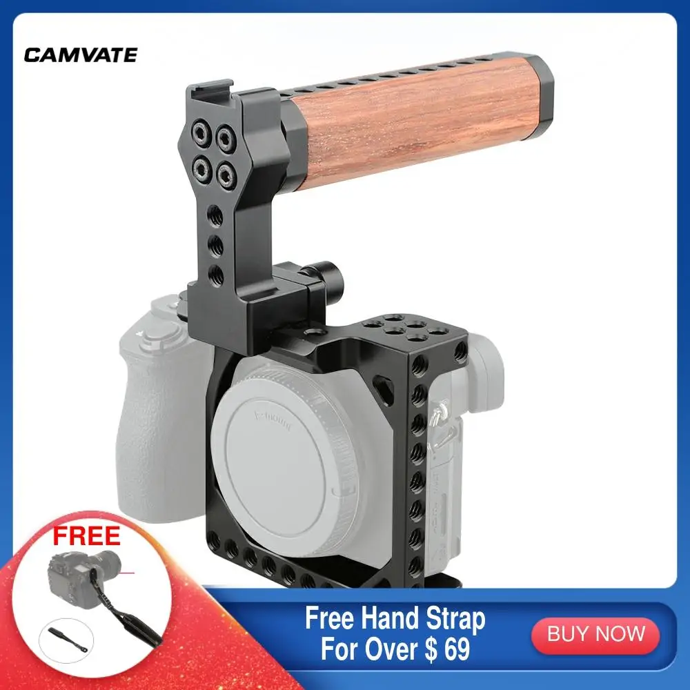 Камера CAMVATE с верхней деревянной ручкой для Sony A6000/A6300/A6400/A6500/A6600/Canon Powershot серии G (менее 71 мм)
Камера CAMVATE с верхней деревянной ручкой для Sony A6000/A6300/A6400/A6500/A6600/Canon Powershot серии G (менее 71 мм)