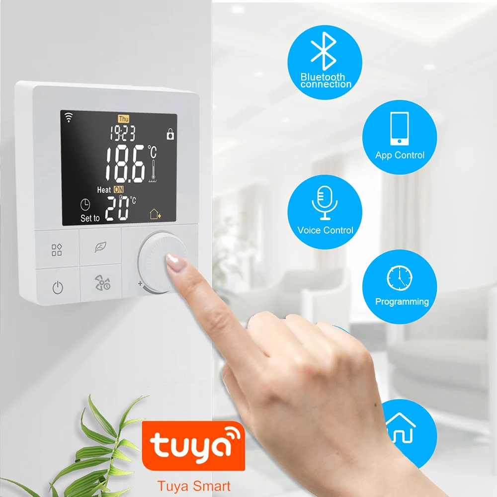 2pcs/Pack Alexa Google Tuya Smart Wifi Programming Thermostat Water Electric floor Heating Warm Floor Temperatur Thermoregulator
2pcs/Pack Alexa Google Tuya Smart Wifi Programming Thermostat Water Electric floor Heating Warm Floor Temperatur Thermoregulator