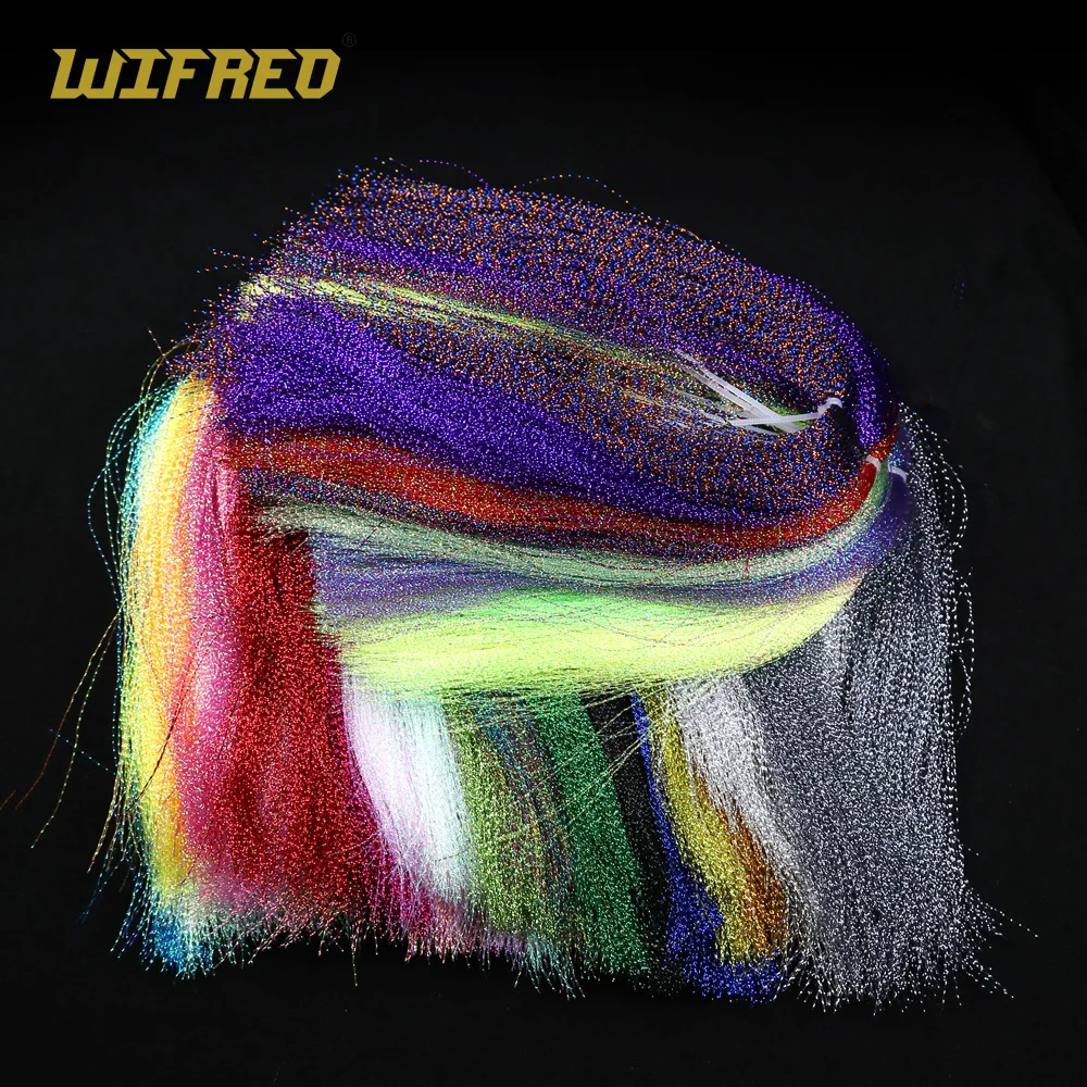 Wifreo 100Packs Twisted Flashabou Holographic Tinsel Fly Fishing Tying Crystal Flash for Jig Hook Lure Making Material Wholesals 
Wifreo 100Packs Twisted Flashabou Holographic Tinsel Fly Fishing Tying Crystal Flash for Jig Hook Lure Making Material Wholesals