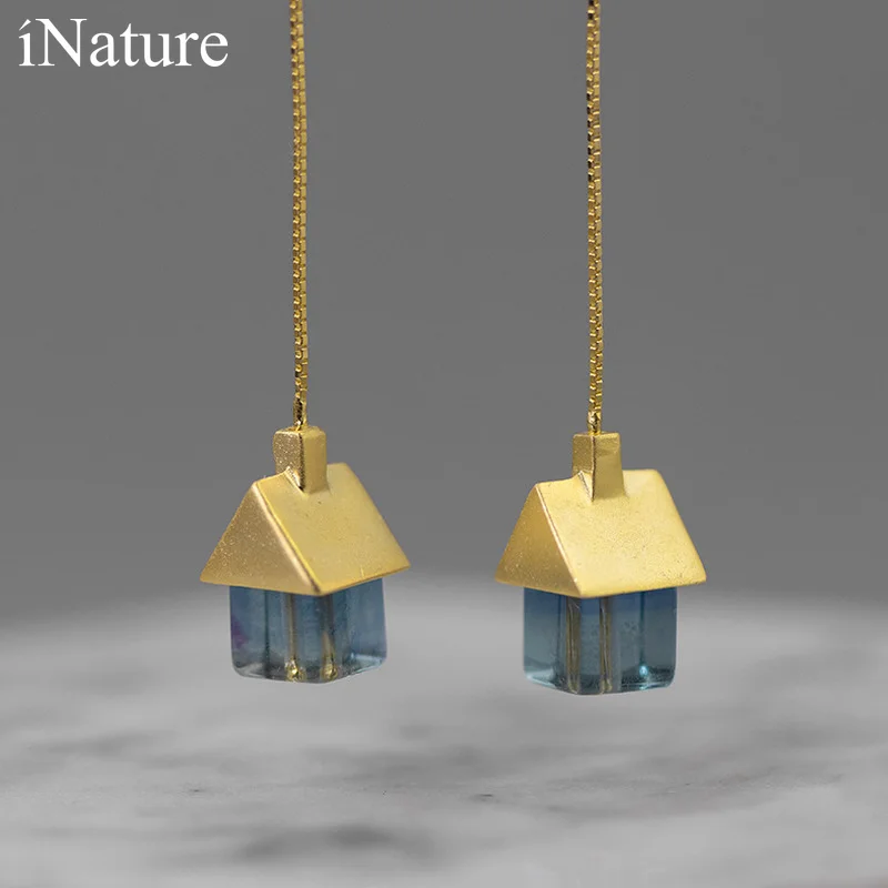 INATURE Natural Stone House on the Cloud Drop Earrings For Women 925 Sterling Silver Long Tassel Earring Fine Jewelry Gift
INATURE Natural Stone House on the Cloud Drop Earrings For Women 925 Sterling Silver Long Tassel Earring Fine Jewelry Gift