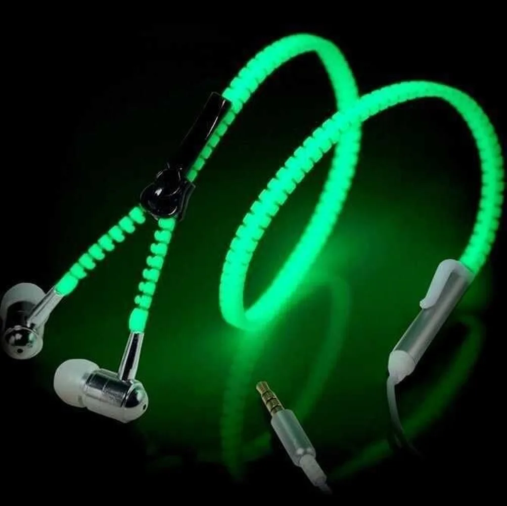 Cute Glow In The Dark Metal Earphone Earbuds with Mic Zipper Headset Luminous Light Stereo Handsfree Earphone
Cute Glow In The Dark Metal Earphone Earbuds with Mic Zipper Headset Luminous Light Stereo Handsfree Earphone