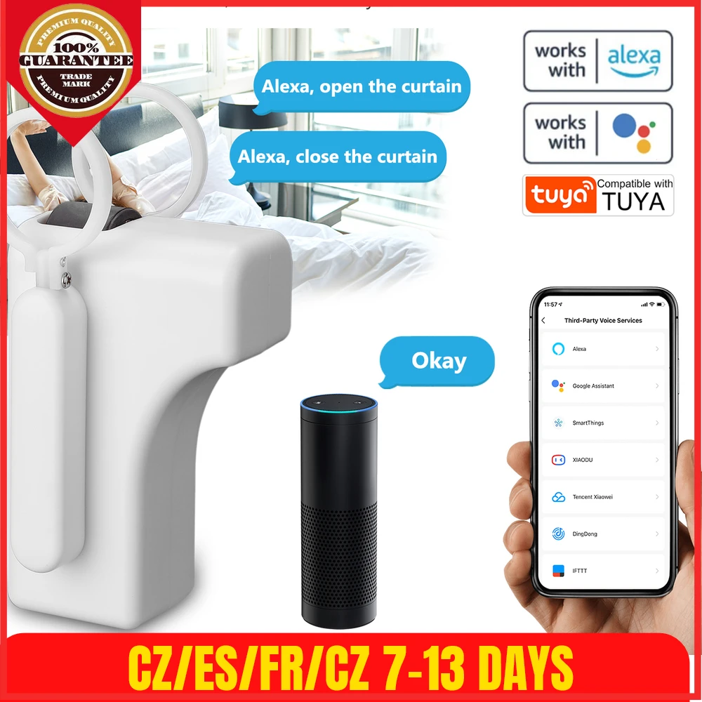 M026 Tuya WiFi Intelligent Curtain Motor Remote Controller Electric Curtain Motors APP/Voice Control Alexa Google Home
M026 Tuya WiFi Intelligent Curtain Motor Remote Controller Electric Curtain Motors APP/Voice Control Alexa Google Home
