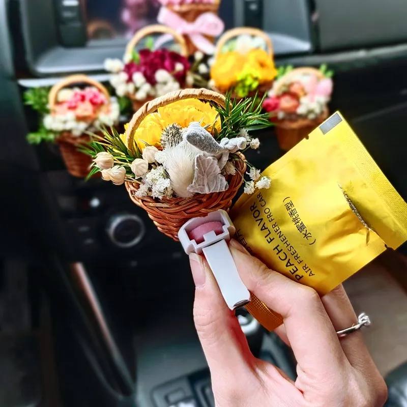 Creative Cute Small Flower Basket Car Perfume Air Freshener Mini Dry Flower Basket Car Air Vent Clip Accessories Interior Woman
Creative Cute Small Flower Basket Car Perfume Air Freshener Mini Dry Flower Basket Car Air Vent Clip Accessories Interior Woman