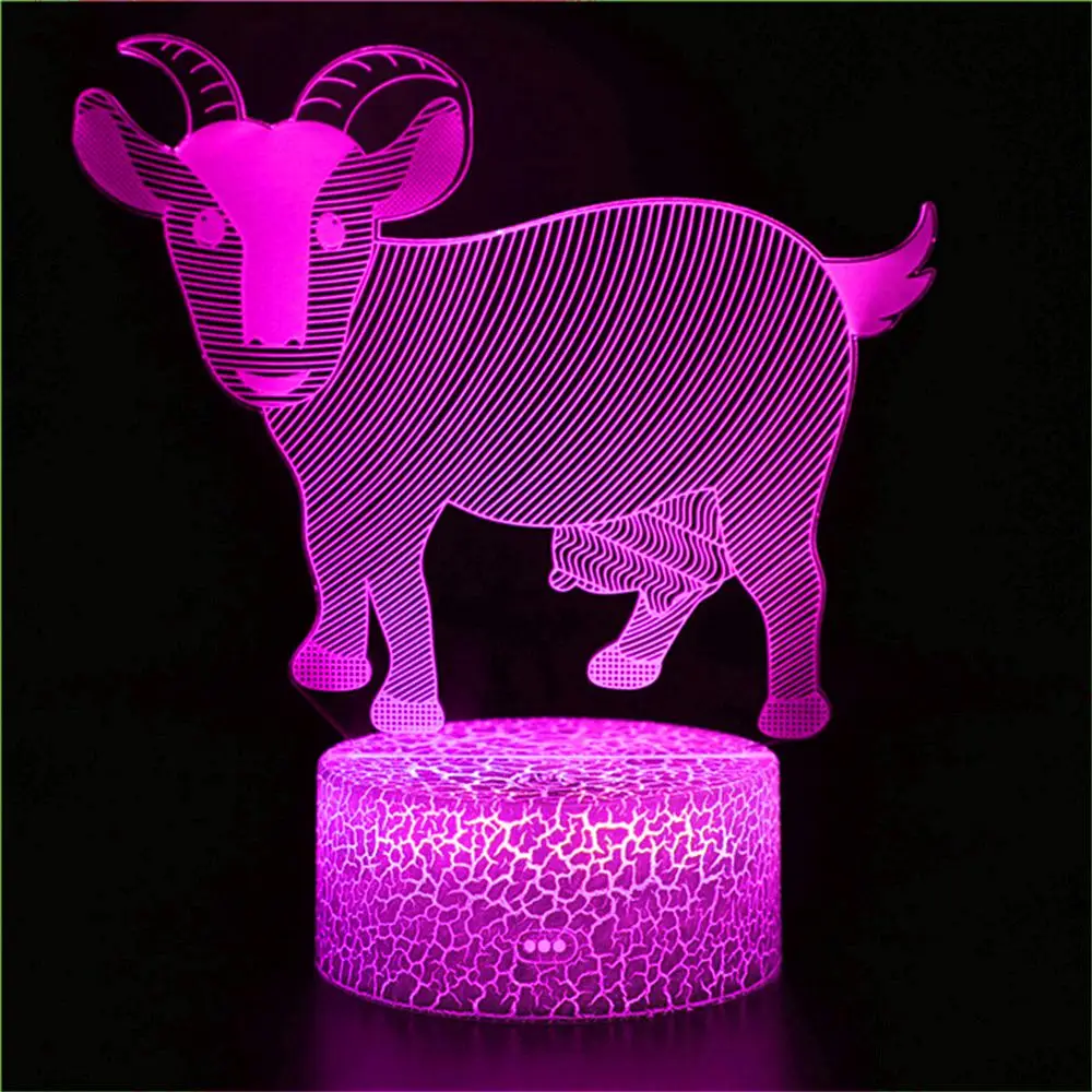 Sheep LED night light touch sensor remote control 16-color dimmable USB rechargeable acrylic goat lamp children's baby gift
Sheep LED night light touch sensor remote control 16-color dimmable USB rechargeable acrylic goat lamp children's baby gift
