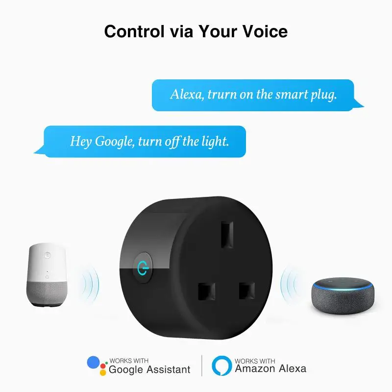 Tuya WiFi Smart Socke UK Plug Power Socket Switch Voice Control Work With Alexa/Google Home App Control House Plug
Tuya WiFi Smart Socke UK Plug Power Socket Switch Voice Control Work With Alexa/Google Home App Control House Plug