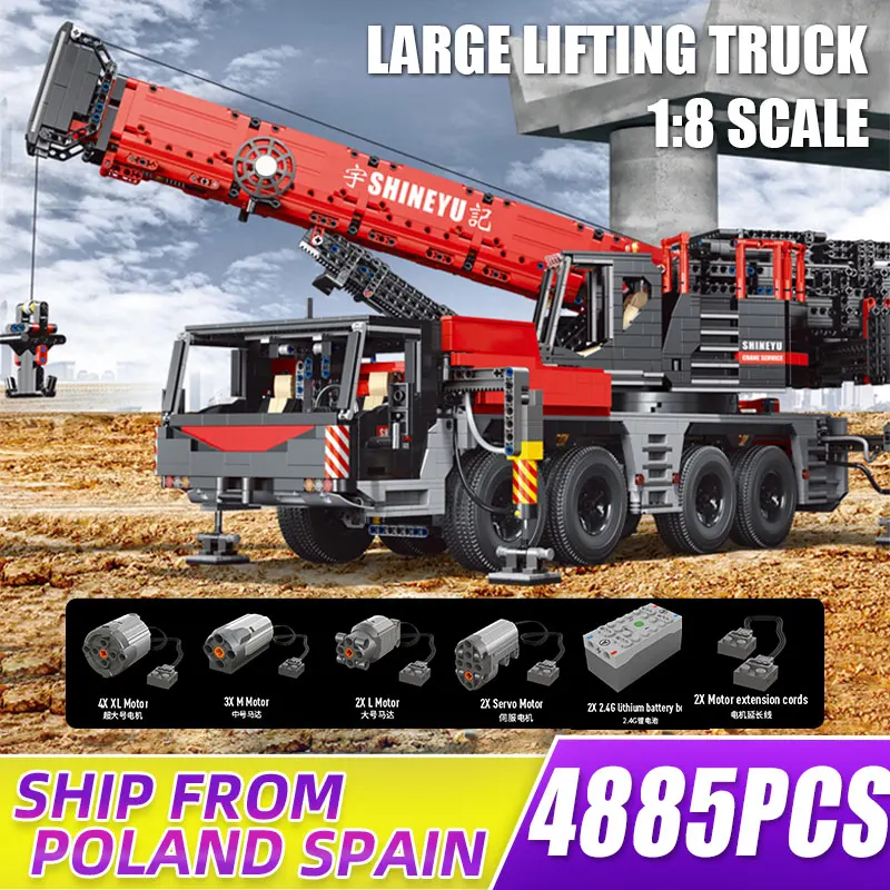 Yeshin 22003 высокотехнологичные строительные блоки 1:17 APP RC моторизованный мобильный кран модель грузовика кирпич Дети DIY игрушки рождественски...
Yeshin 22003 высокотехнологичные строительные блоки 1:17 APP RC моторизованный мобильный кран модель грузовика кирпич Дети DIY игрушки рождественски...
