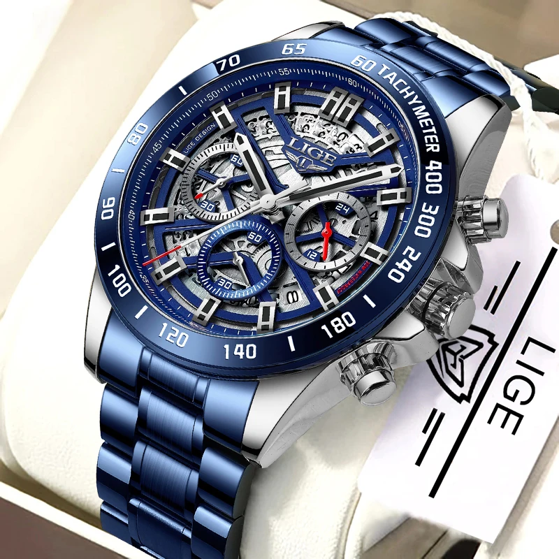 LIGE 2021 New Fashion Mens Watches with Stainless Steel Top Brand Luxury Sports Chronograph Quartz Watch Male Relogio Masculinos
LIGE 2021 New Fashion Mens Watches with Stainless Steel Top Brand Luxury Sports Chronograph Quartz Watch Male Relogio Masculinos