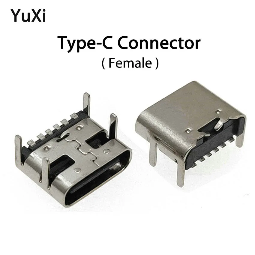 10pcs/lot 6 Pin SMT Socket Connector Micro USB Type C 3.1 Female Data port socket For PCB design DIY charging jack
10pcs/lot 6 Pin SMT Socket Connector Micro USB Type C 3.1 Female Data port socket For PCB design DIY charging jack