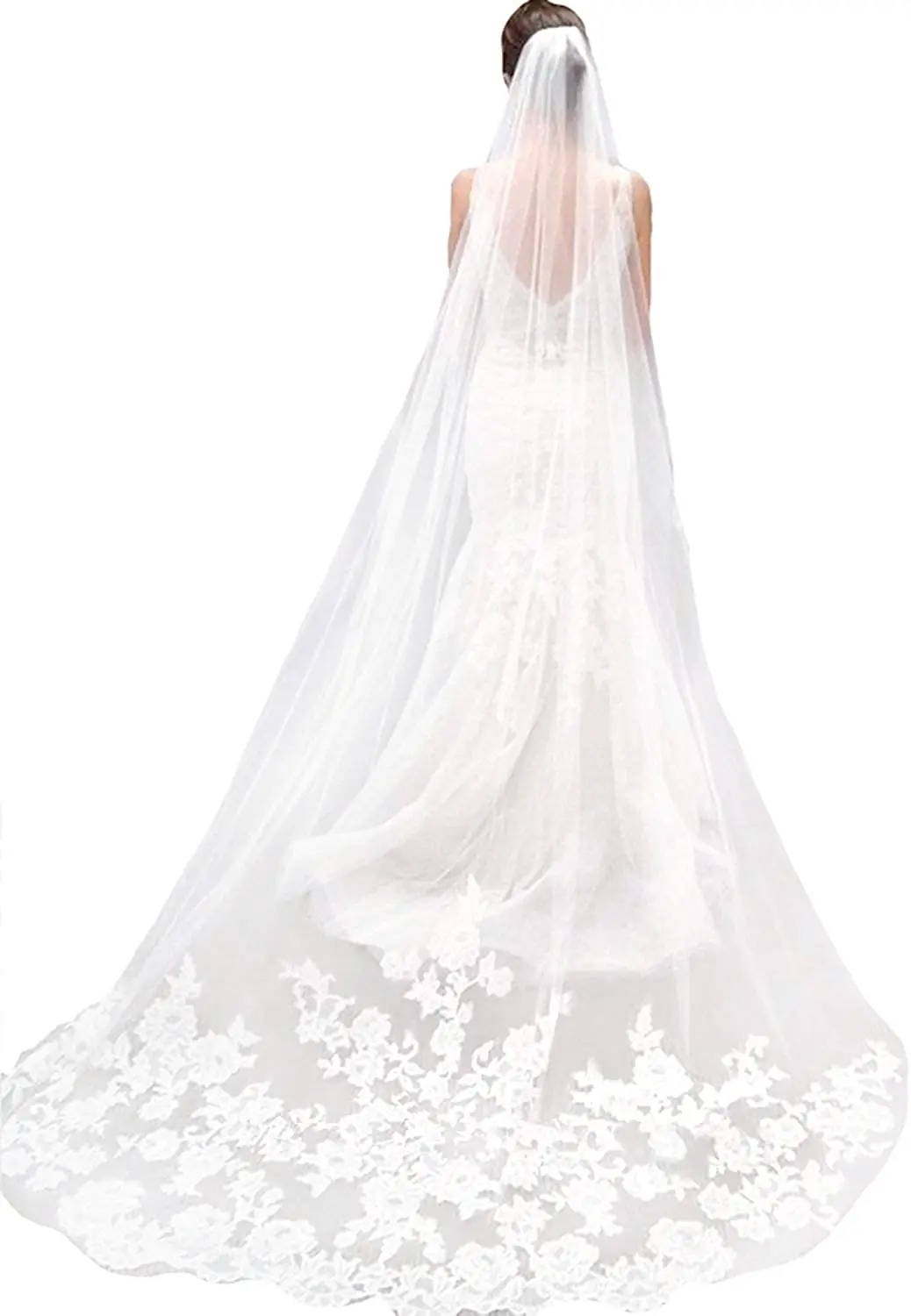 Hot selling Fashion Style White Ivory Lace Edge Cathedral Length Wedding Bridal Veil with Comb
Hot selling Fashion Style White Ivory Lace Edge Cathedral Length Wedding Bridal Veil with Comb