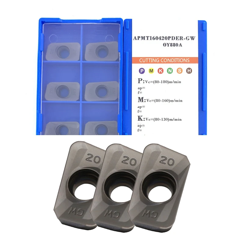 BEYOND APMT160420 PDER GW OY880A R2.0 APMT Lathe Cutter for End Mill Processing Steel Stainless Steel Cast Iron Carbide Insert
BEYOND APMT160420 PDER GW OY880A R2.0 APMT Lathe Cutter for End Mill Processing Steel Stainless Steel Cast Iron Carbide Insert