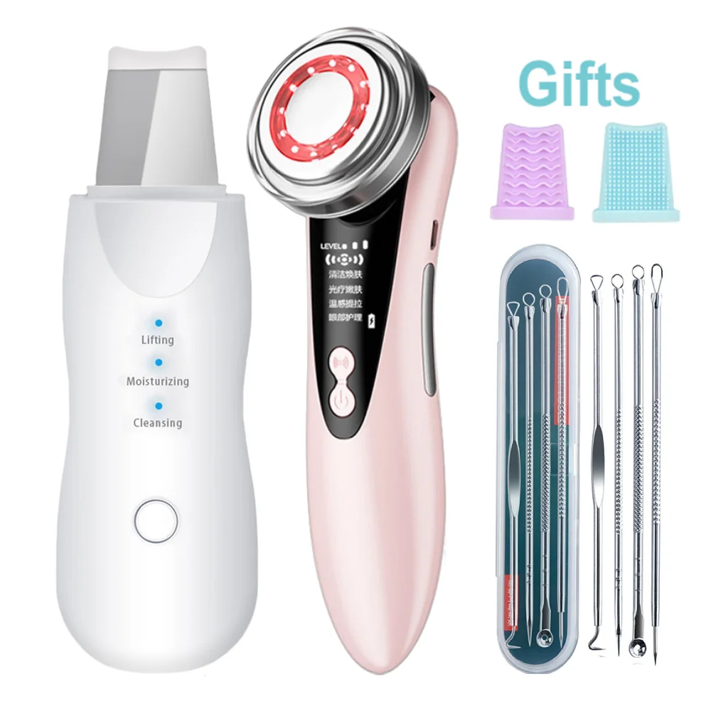 Electric Skin Scrubber Vibration Face Spatula Blackhead Remover Clean Peeling +RF LED Photon Radio Mesotherapy Facial Lifting
Electric Skin Scrubber Vibration Face Spatula Blackhead Remover Clean Peeling +RF LED Photon Radio Mesotherapy Facial Lifting