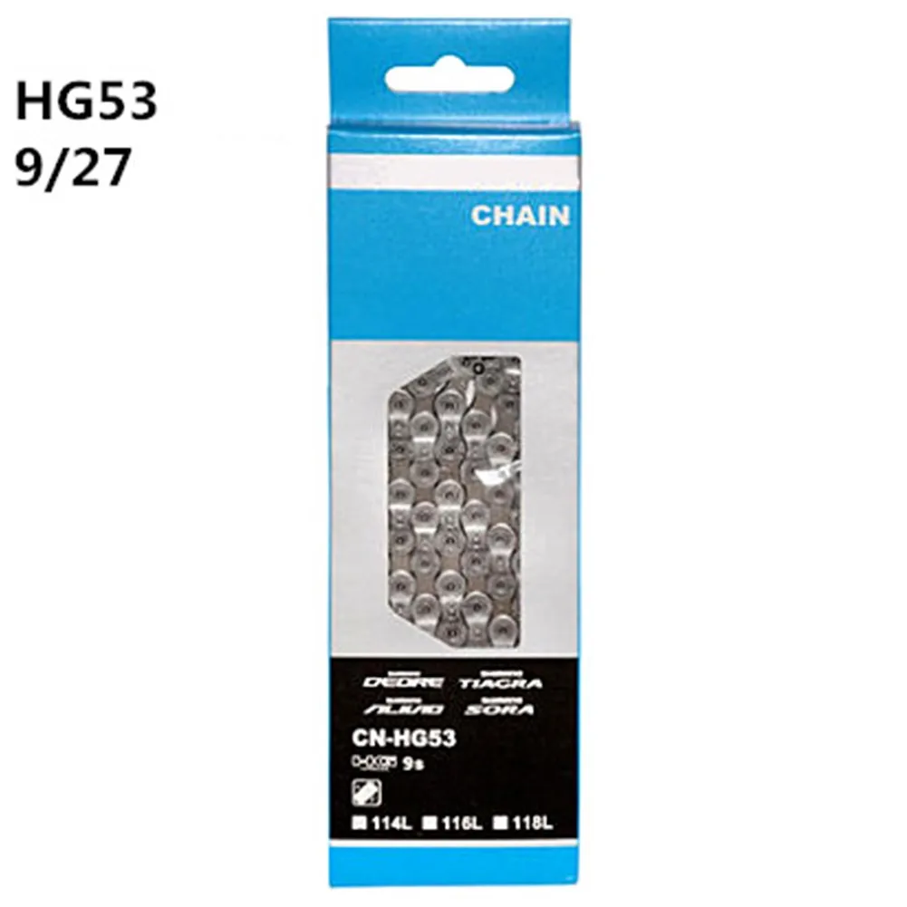 Mountain Bicycle Chain 9/27 Speed For-Shimano HG53 Mountain Road Bike MTB Chains Part 116 Links SIL-TEC Surface Treatment
Mountain Bicycle Chain 9/27 Speed For-Shimano HG53 Mountain Road Bike MTB Chains Part 116 Links SIL-TEC Surface Treatment