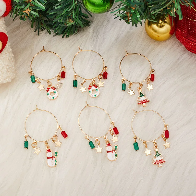 New Fashion Christmas Dangle Earring For Women Christmas Tree Bell Socks Wreath Snowman Drop Earring New Year Christmas Jewelry
New Fashion Christmas Dangle Earring For Women Christmas Tree Bell Socks Wreath Snowman Drop Earring New Year Christmas Jewelry