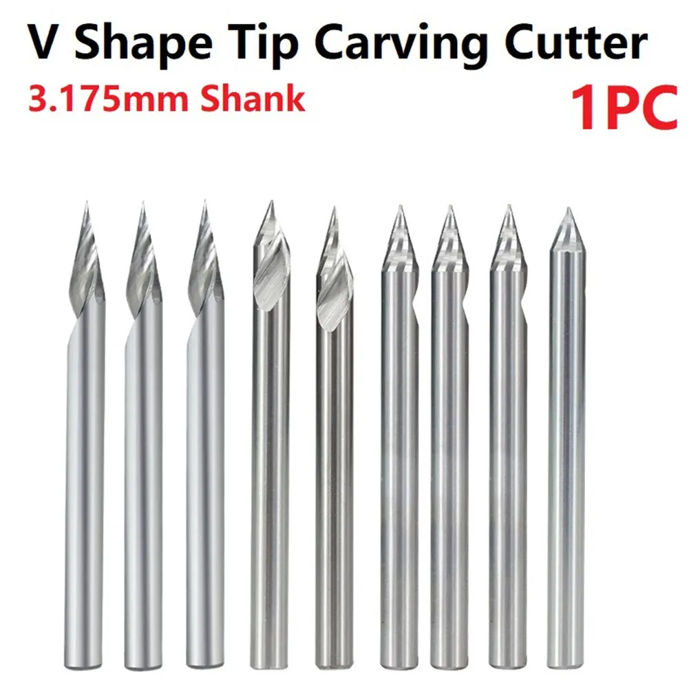 1 Pcs Engraving Bit CNC Router 3.175mm Shank End Milling Cutter 20/30/45/60 Degrees Tip 0.1 0.2 0.3mm Carbide 3D Milling Bit
1 Pcs Engraving Bit CNC Router 3.175mm Shank End Milling Cutter 20/30/45/60 Degrees Tip 0.1 0.2 0.3mm Carbide 3D Milling Bit