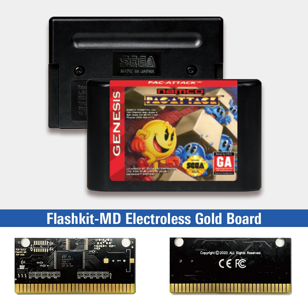 Pac-Атака PacAttack - USA метки Flashkit MD никелевое золото схема на основе печатной платы для Sega Genesis Megadrive игровая консоль
Pac-Атака PacAttack - USA метки Flashkit MD никелевое золото схема на основе печатной платы для Sega Genesis Megadrive игровая консоль