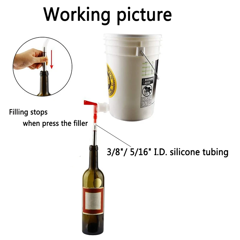13.7 Inch Length Food Grade Stainless Steel Spring Loaded Beer Bottle Filler With 13.7 Inch Nylon Cleaning Brush Home Brewing
13.7 Inch Length Food Grade Stainless Steel Spring Loaded Beer Bottle Filler With 13.7 Inch Nylon Cleaning Brush Home Brewing