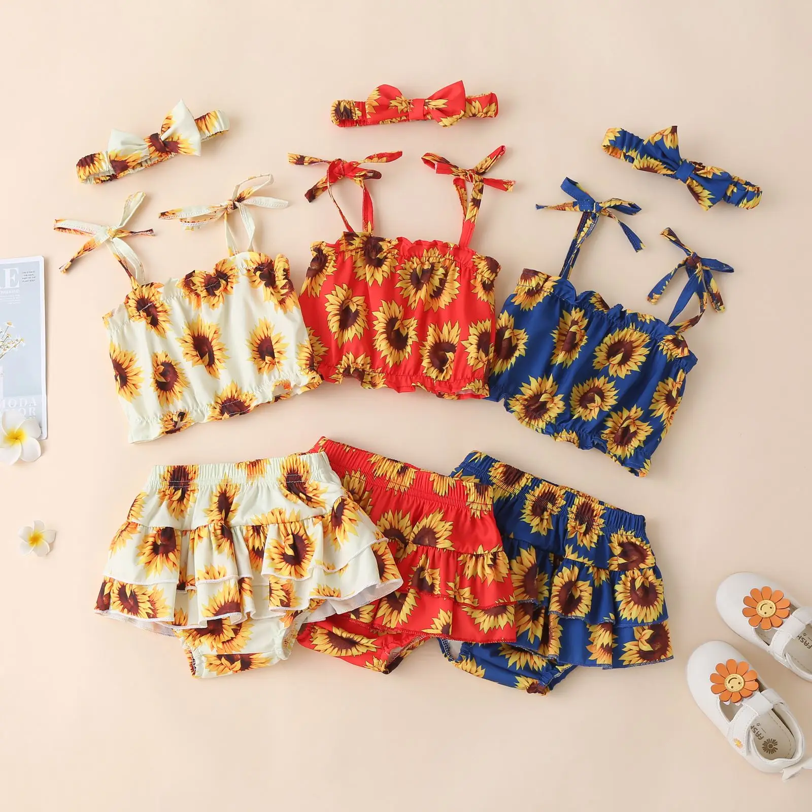 Baby Girl Clothes Girls Three Piece Dress Set, Floral Printed Suspender Top + Culottes Headwear Baby Girl Outfit Fashion Clothes
Baby Girl Clothes Girls Three Piece Dress Set, Floral Printed Suspender Top + Culottes Headwear Baby Girl Outfit Fashion Clothes