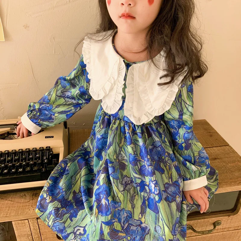 Girls Flowers Party Costumes 2021 New Spring Korean Style Kids Casual Dresses Children Double Collar Clothing 2-7Y
Girls Flowers Party Costumes 2021 New Spring Korean Style Kids Casual Dresses Children Double Collar Clothing 2-7Y