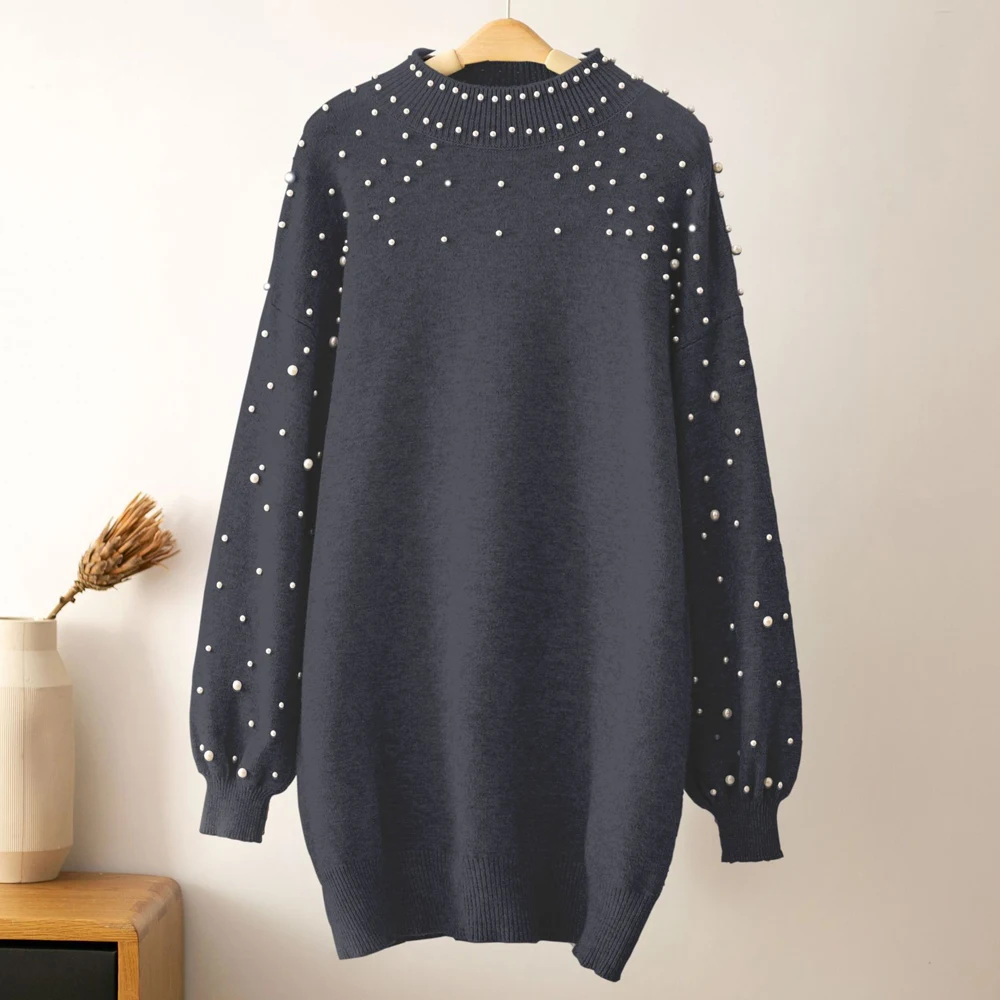 Spring Autumn Beaded Sweater Women Knitted Pullover Pearl Sweater Coat Long Sleeve Slim Fit Warm Clothing Winter Streetwear Lady
Spring Autumn Beaded Sweater Women Knitted Pullover Pearl Sweater Coat Long Sleeve Slim Fit Warm Clothing Winter Streetwear Lady