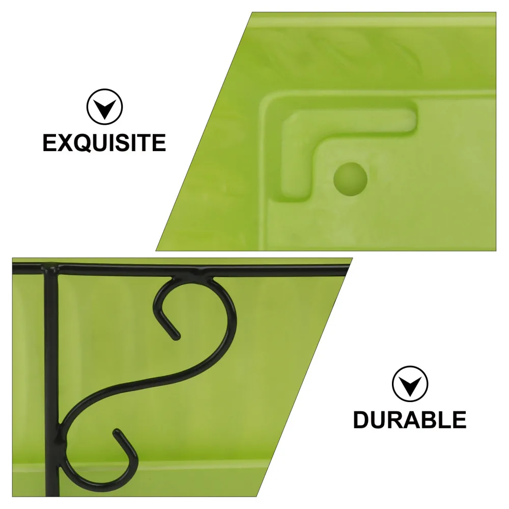 1 Set Vegetable Planting Pot Flowerpot Rectangular Hanging Railing Flower Stand 
1 Set Vegetable Planting Pot Flowerpot Rectangular Hanging Railing Flower Stand