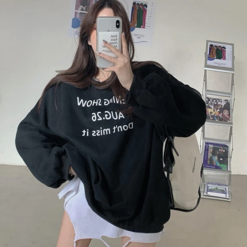 Women Letter Print Hoodie O-Neck Long Sleeve Oversized Sweatshirt Fashion Ladies Streetwear Casual Pullover Jumper Tops
Women Letter Print Hoodie O-Neck Long Sleeve Oversized Sweatshirt Fashion Ladies Streetwear Casual Pullover Jumper Tops