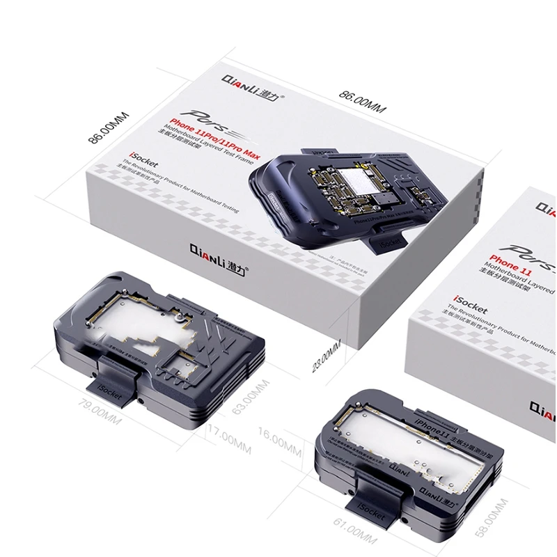 Qianli isocket PCB Testing Fixture For IPhone 11 11PRO PRO Max Motherboard Function Test Jig MainBoard Layered Testing Frame
Qianli isocket PCB Testing Fixture For IPhone 11 11PRO PRO Max Motherboard Function Test Jig MainBoard Layered Testing Frame
