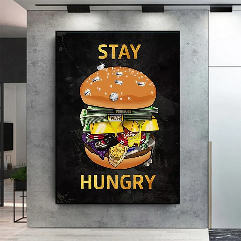 Valuable Money Diamond Burger Canvas Painting Bamburger Picture Posters And Prints Cuadros Wall Art Picture for LivingRoom Decor
Valuable Money Diamond Burger Canvas Painting Bamburger Picture Posters And Prints Cuadros Wall Art Picture for LivingRoom Decor