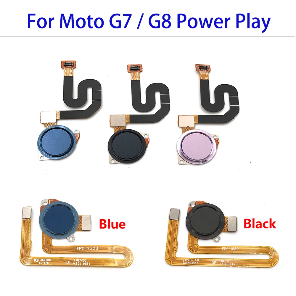 

Для Moto G8 Главная кнопка сканер отпечатков пальцев Сенсорный датчик гибкий кабель лента запасные части для Motorola Moto G7 G8 Power Play