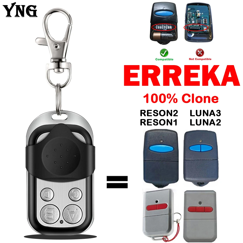 ERREKA RESON 1 2 Garage Door Remote Control ERREKA LUNA 2 3 Garage Gate Remote Control Replacement 433.92MHz Fixed Code ERREKA
ERREKA RESON 1 2 Garage Door Remote Control ERREKA LUNA 2 3 Garage Gate Remote Control Replacement 433.92MHz Fixed Code ERREKA