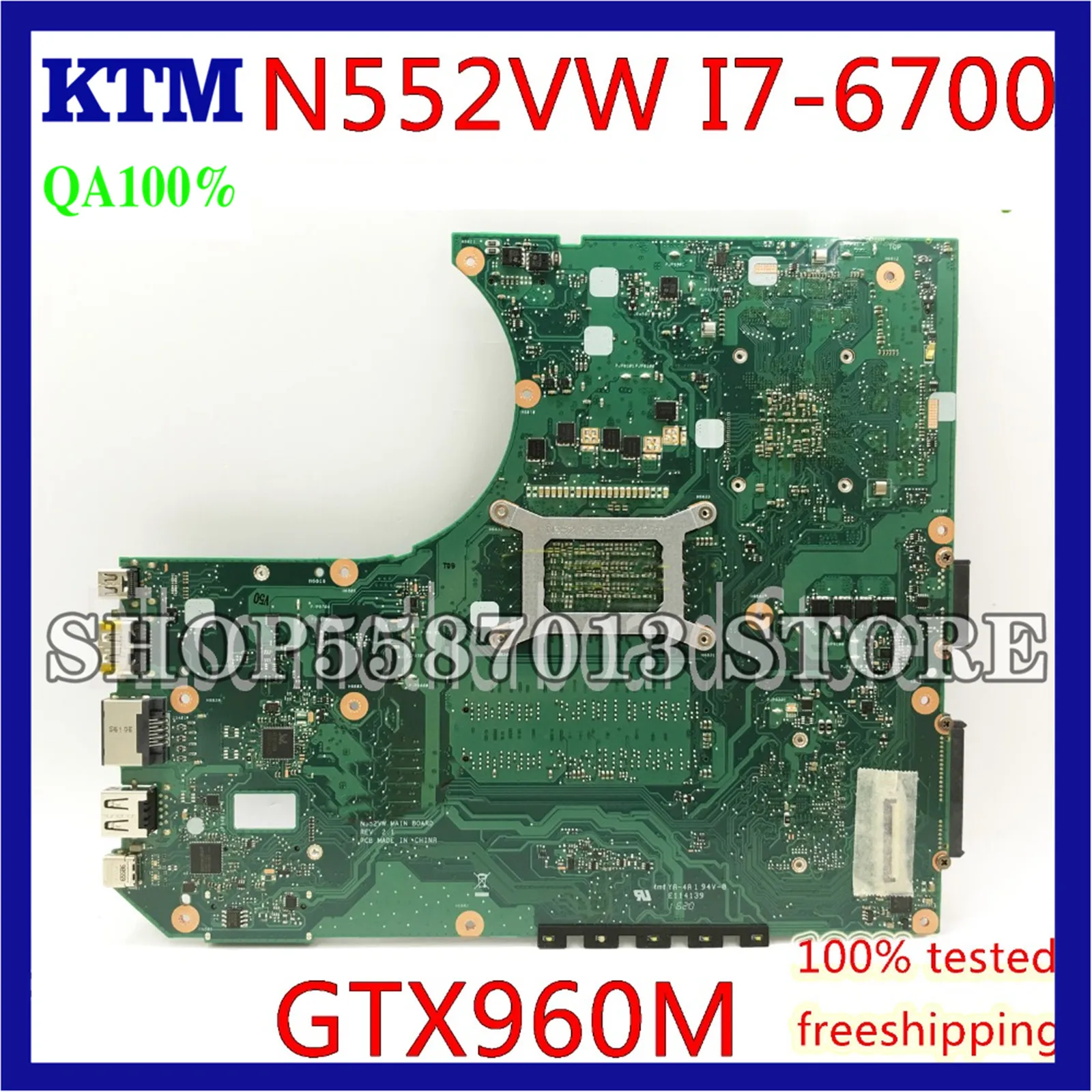 KEFU N552VW For ASUS N552V N552VW N552VX Laptop Mainboard I7-6700HQ GTX960M Motherboard original Test work 100% in stock
KEFU N552VW For ASUS N552V N552VW N552VX Laptop Mainboard I7-6700HQ GTX960M Motherboard original Test work 100% in stock