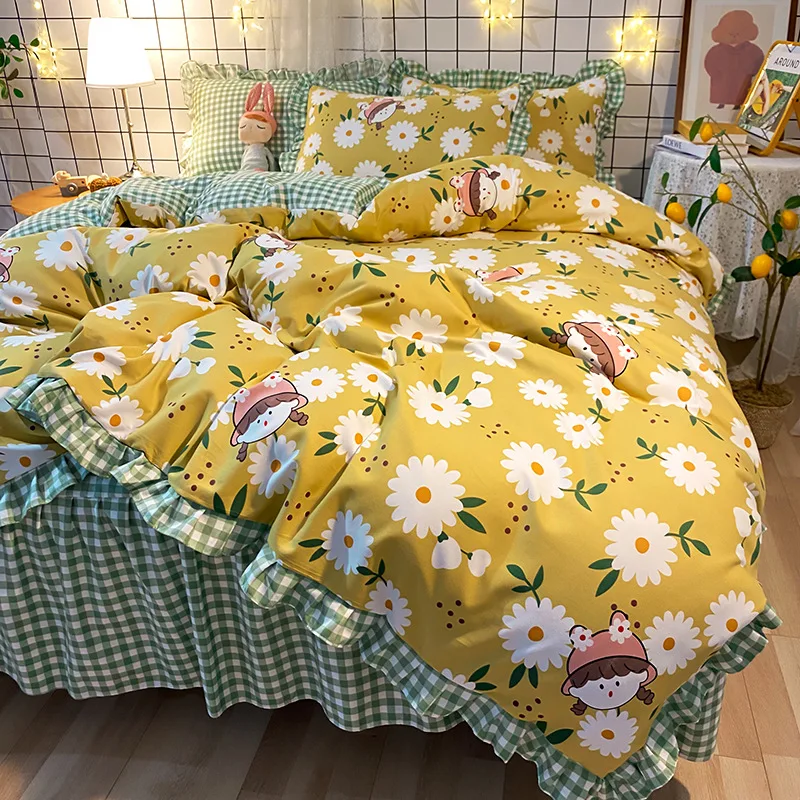Elka Brushed Cute Bedding Small Floral Garden Style Four-piece Bed Sheet Set Oceania
Elka Brushed Cute Bedding Small Floral Garden Style Four-piece Bed Sheet Set Oceania
