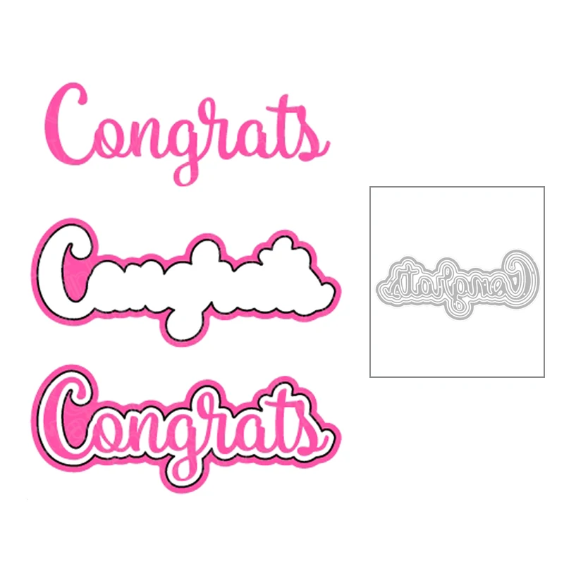 2020 New English Words Congrats and Shadow Metal Cutting Dies For DIY Decoration Greeting Card Paper Album Scrapbooking No Stamp 
2020 New English Words Congrats and Shadow Metal Cutting Dies For DIY Decoration Greeting Card Paper Album Scrapbooking No Stamp