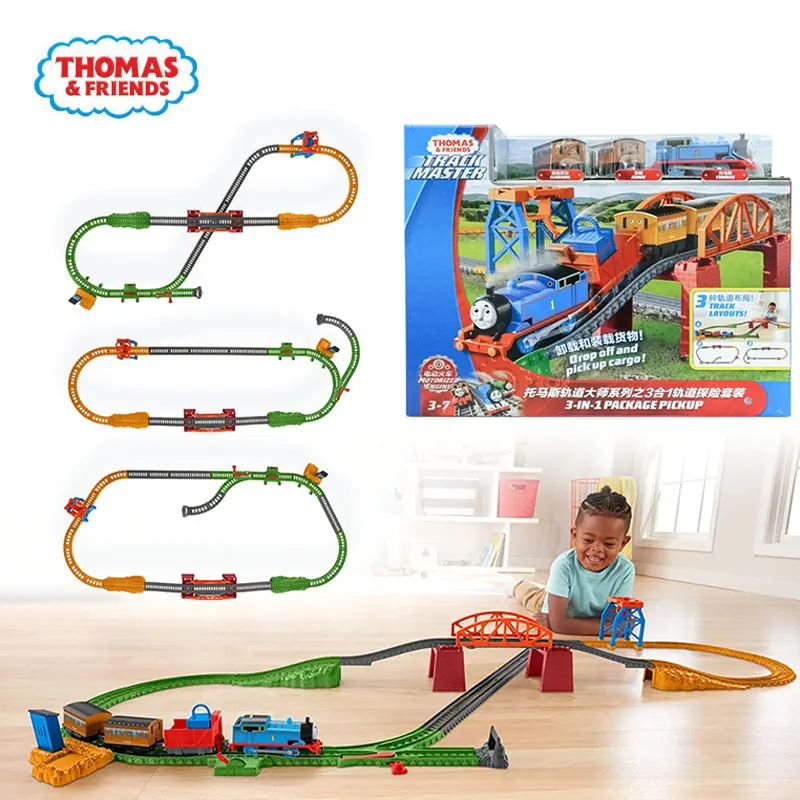 Genuine Thomas and Friends Track Master 3 In1 Package Pickup Set Thoms Annie Clarabel Locomotives Models Toy for Children GPD88
Genuine Thomas and Friends Track Master 3 In1 Package Pickup Set Thoms Annie Clarabel Locomotives Models Toy for Children GPD88