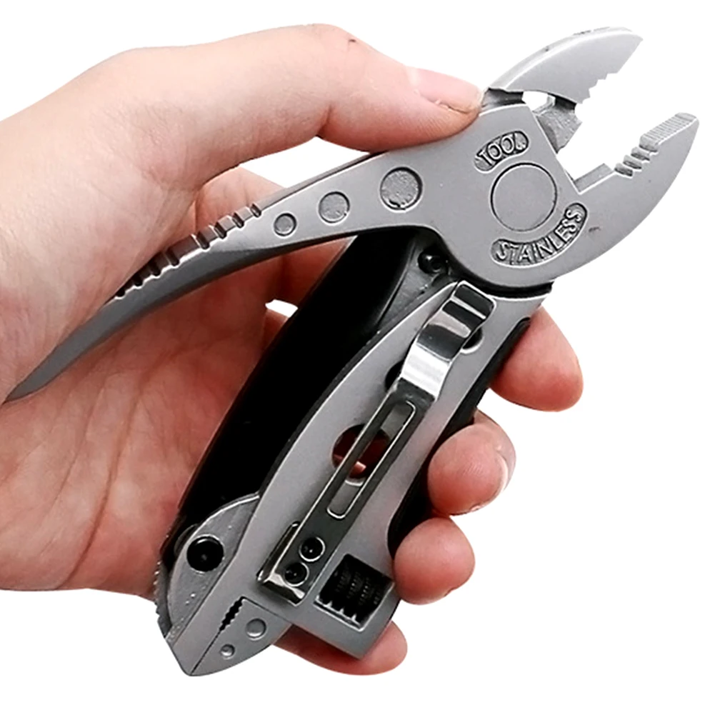 Outdoor Camp Survival Tools Adjustable Multitool Pliers Wrench Versatile Repair Folding Knife Screwdriver Hike Hunt Survive Kit
Outdoor Camp Survival Tools Adjustable Multitool Pliers Wrench Versatile Repair Folding Knife Screwdriver Hike Hunt Survive Kit