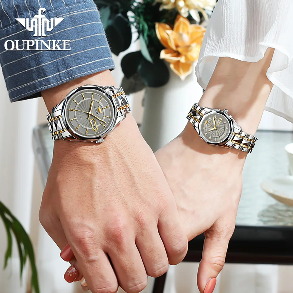 OUPINKE Couple watches for Lover His & Hers Watch Pair Matching Bracelet Wristwatch Valentine's Gifts automatic mechanical watch
OUPINKE Couple watches for Lover His & Hers Watch Pair Matching Bracelet Wristwatch Valentine's Gifts automatic mechanical watch
