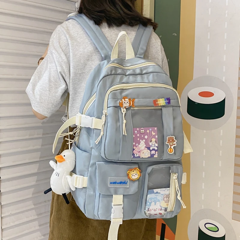 Милый рюкзак, женский модный рюкзак, водонепроницаемый нейлоновый женский школьный рюкзак, розовый прозрачный кавайный рюкзак, дорожные че... 
Милый рюкзак, женский модный рюкзак, водонепроницаемый нейлоновый женский школьный рюкзак, розовый прозрачный кавайный рюкзак, дорожные че...